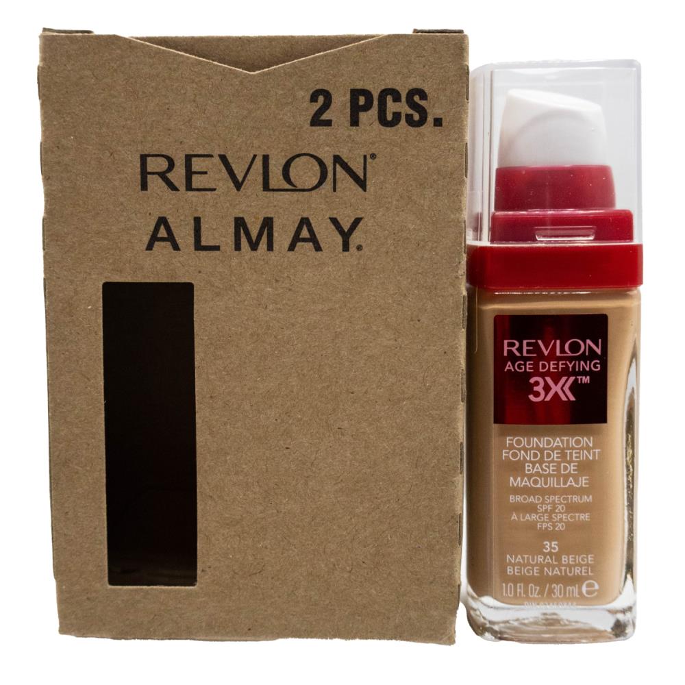 REVLON 30mL FOUNDATION AGE DEFYING SPF20 NATURAL BEIGE 35